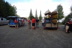 Preparing to leave on the canoe trip