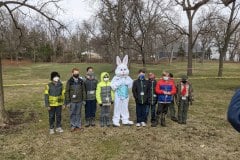 Helping with Wildwood Park District Easter Egg Hunt