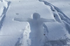 Deep snow angel
