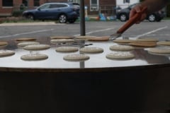 Pancakes on the griddle