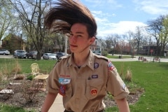 A long-haired Scout