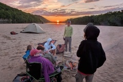 Sunset on a WI River sandbar